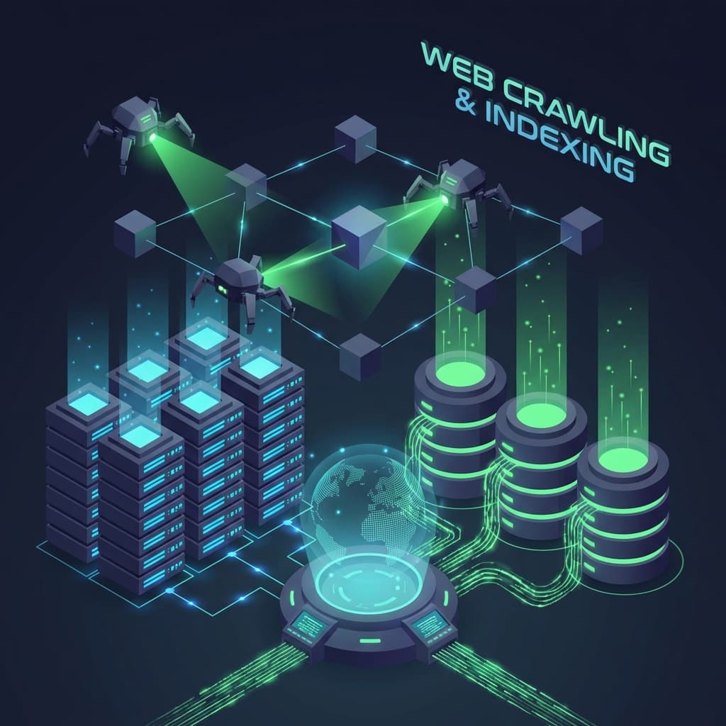 Tarama ve İndeksleme (Crawl & Index) 3D Illustration