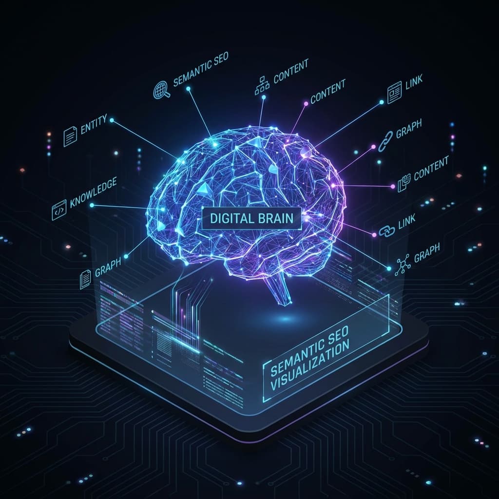 Semantik Yazım ve NLP 3D Illustration